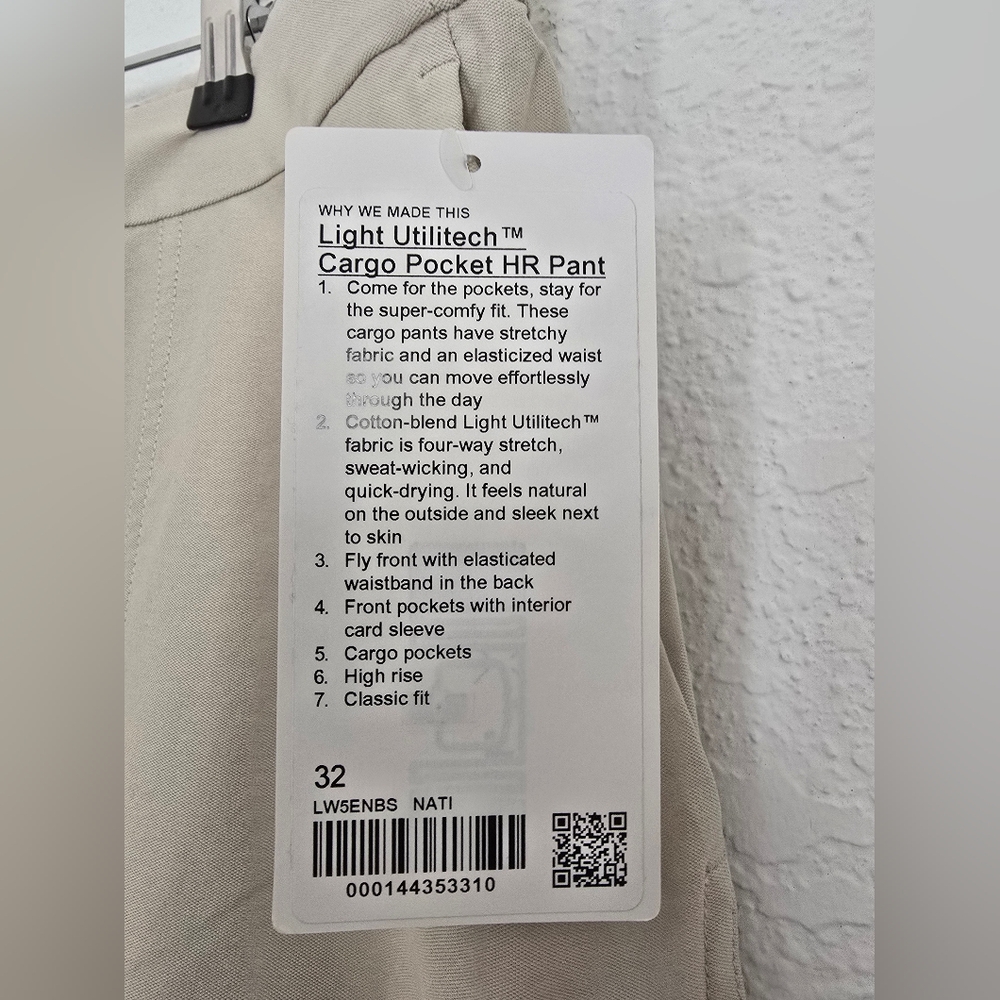 NWT Lululemon Athletica Light Utilitech Cargo Pocket HR Pants - Picture 4 of 8